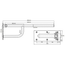 Поручень Bemeta Help 301102322 Хром матовый