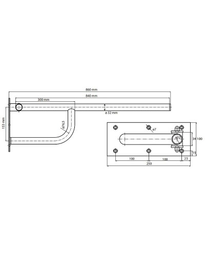 Поручень Bemeta Help 301102322 Хром матовый