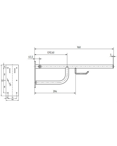 Поручень Bemeta Help 301102771 Нержавеющая сталь глянцевая