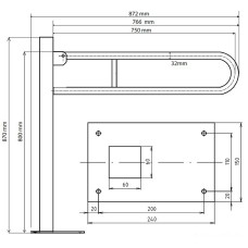 Поручень Bemeta Help 301107301 Нержавеющая сталь глянцевая