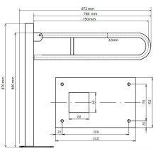 Поручень Bemeta Help 301107304 Белый