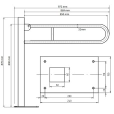 Поручень Bemeta Help 301107321 Нержавеющая сталь глянцевая