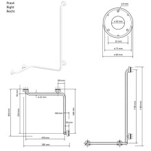Поручень Bemeta Help 301122023 Белый
