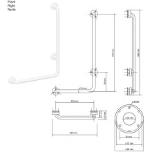 Поручень Bemeta Help 301122043 Белый