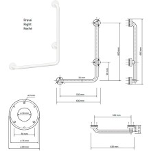 Поручень Bemeta Help 301112063 Белый