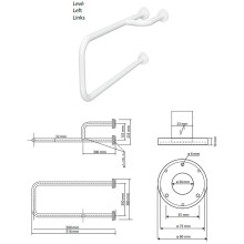 Поручень Bemeta Help 301112103 Белый