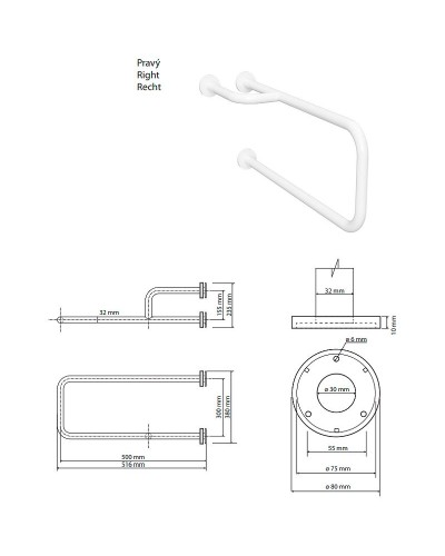 Поручень Bemeta Help 301122113 Белый