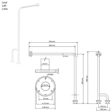Поручень Bemeta Help 301112133 Белый