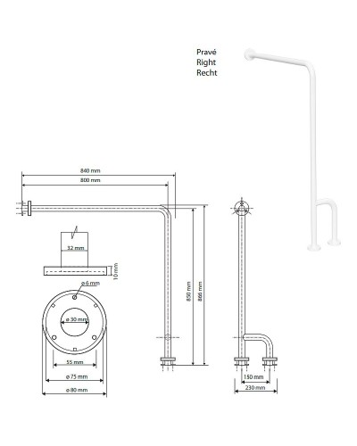Поручень Bemeta Help 301122143 Белый