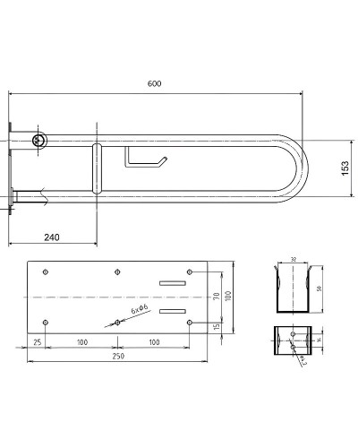 Поручень Bemeta Help 301406274 Белый