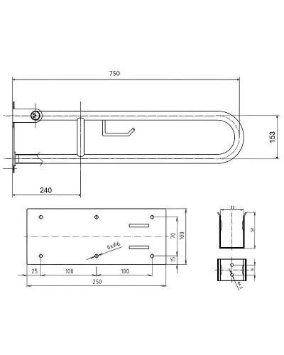 Поручень Bemeta Help 301406304 Белый