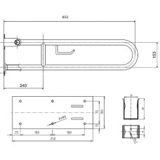 Поручень Bemeta Help 301406321 Хром глянцевый