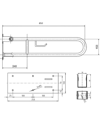 Поручень Bemeta Help 301406324 Белый