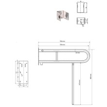 Поручень Bemeta Help 301606302N Хром матовый