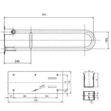 Поручень Bemeta Help 301606322 Хром матовый