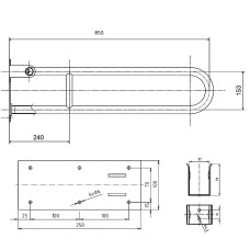 Поручень Bemeta Help 301606322 Хром матовый