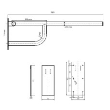 Поручень Bemeta Help 301607092 Хром матовый