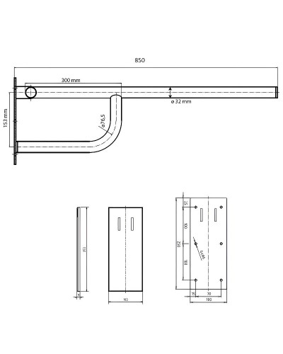Поручень Bemeta Help 301607162 Хром матовый