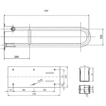 Поручень Bemeta Help 301607272 Хром матовый