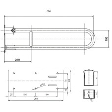 Поручень Bemeta Help 301607272 Хром матовый