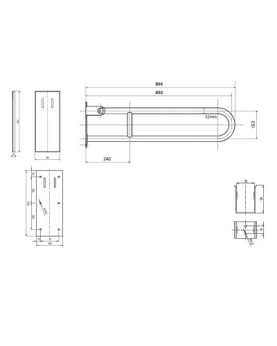 Поручень Bemeta Help 301607321 Хром глянцевый
