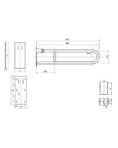Поручень Bemeta Help 301607333 Белый