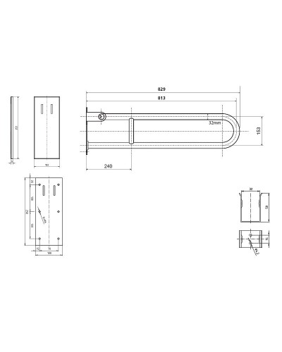 Поручень Bemeta Help 301607472 Хром матовый
