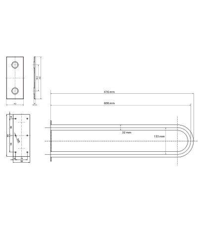 Поручень Bemeta Help 301707271 Хром глянцевый