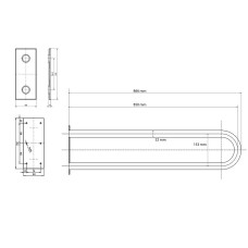 Поручень Bemeta Help 301707322 Хром матовый