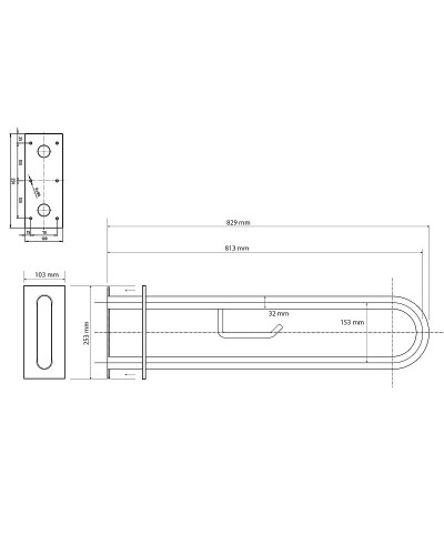 Поручень Bemeta Help 301807333 Белый