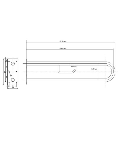 Поручень Bemeta Help 301907271 Хром глянцевый