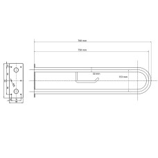 Поручень Bemeta Help 301907302 Хром матовый