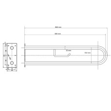 Поручень Bemeta Help 301907322 Хром матовый