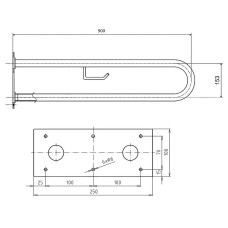 Поручень Bemeta Help 301907331 Хром глянцевый