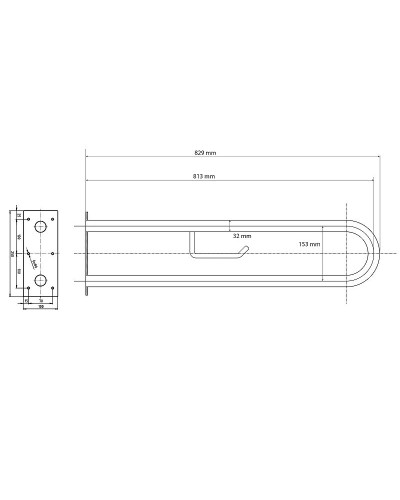 Поручень Bemeta Help 301907461 Хром глянцевый