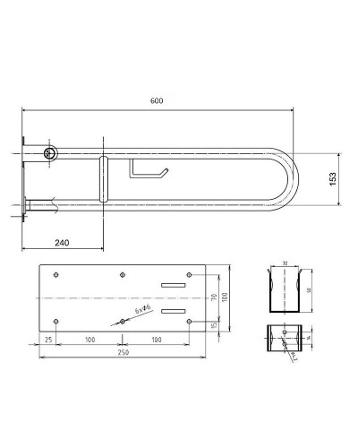 Поручень Bemeta Help 301407271 Хром