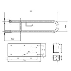 Поручень Bemeta Help 301407272 Хром матовый