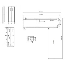 Поручень Bemeta Help 301407302N Хром матовый