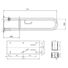 Поручень Bemeta Help 301407303 Белый