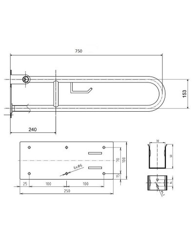 Поручень Bemeta Help 301407303 Белый