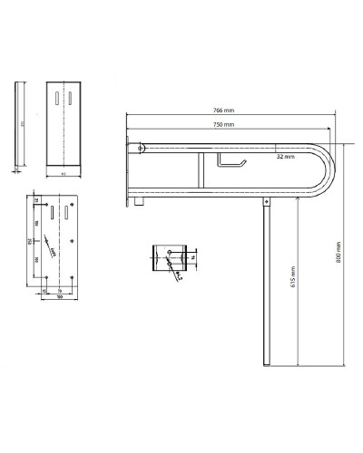 Поручень Bemeta Help 301407303N Белый
