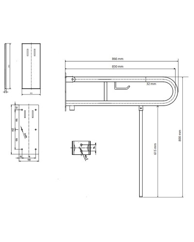 Поручень Bemeta Help 301407321N Хром