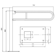 Поручень Bemeta Help 301507303 Белый