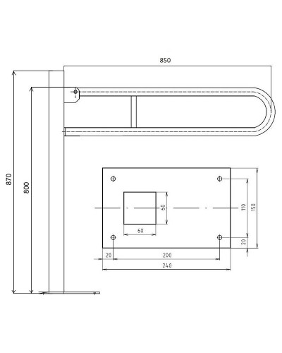 Поручень Bemeta Help 301507321 Хром
