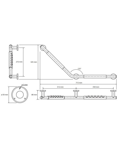 Поручень 71,5 см Bemeta Omega 104507711