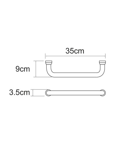 Поручень WasserKRAFT K-1066BRUSHED GOLD Золото матовое