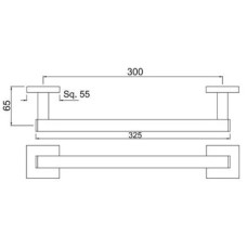 Поручень 35,5 см Jaquar Kubix Prime AKP-CHR-35701PS