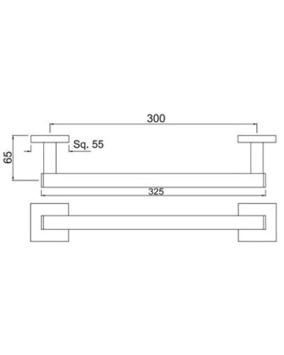 Поручень 35,5 см Jaquar Kubix Prime AKP-CHR-35701PS
