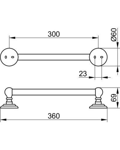 Поручень 36 см KEUCO Astor 02107010000