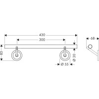 Поручень 43 см Axor Starck 40830000